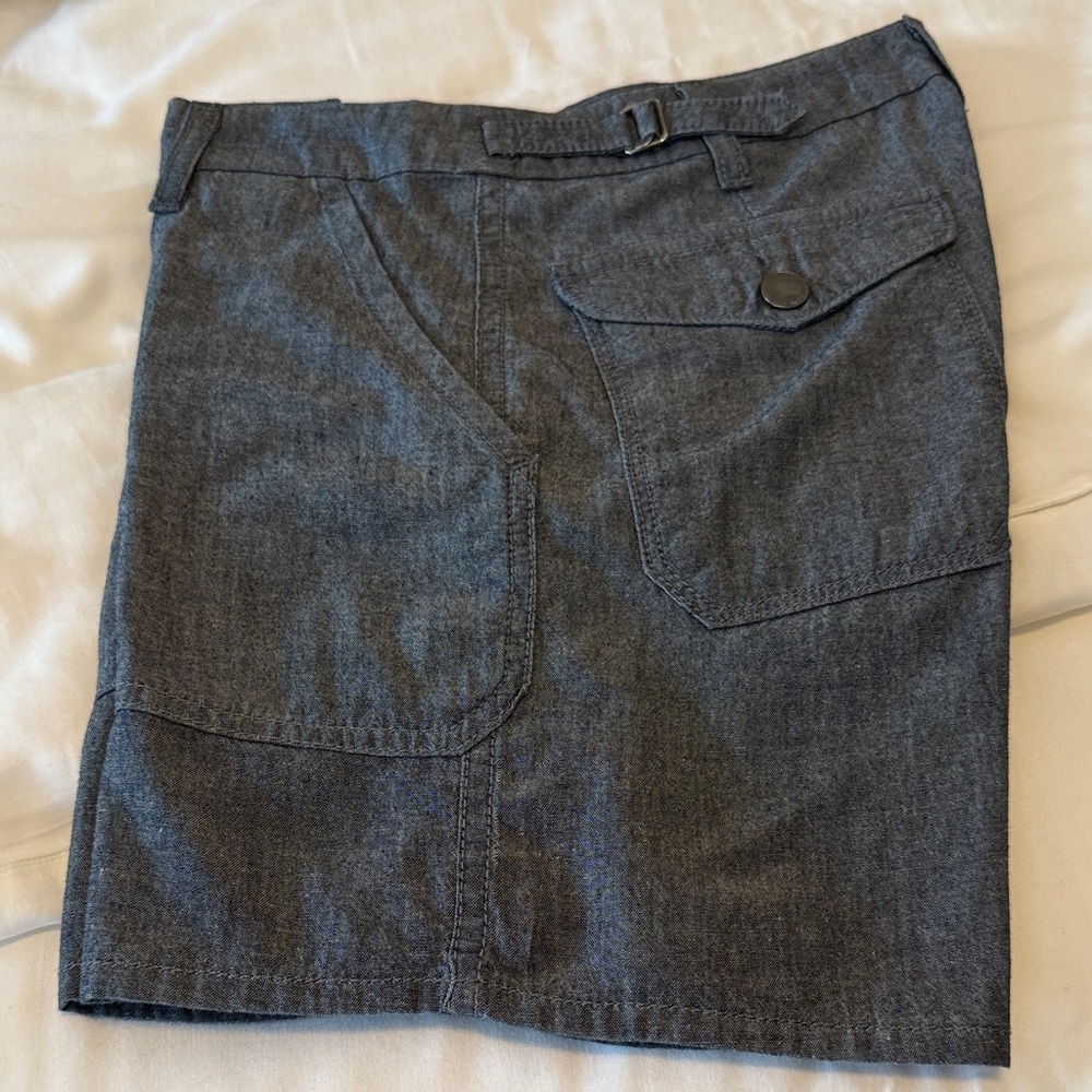 Women’s Dark Gray Utility Denim Skirt